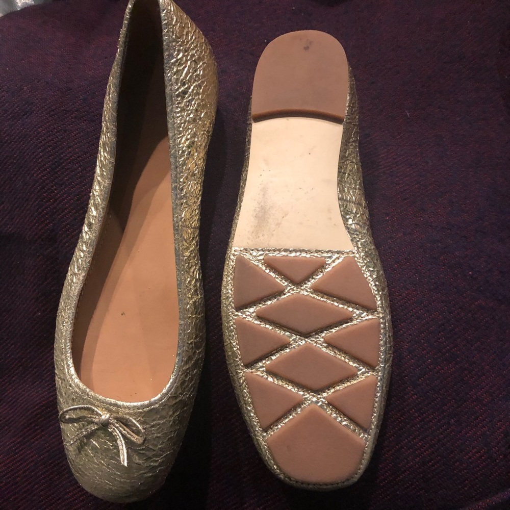Tory Burch Gold  Flats Size 9.5